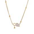 Jewelry wholesale Wholesale Zircon Pendant Beads Link Oval Chain Necklaces
