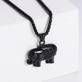 Jewelry wholesale Factory Direct Sale Retro Elephant Cast Square Pearl Chain Necklaces