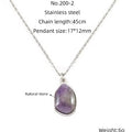 Jewelry wholesale Factory Direct Sale Irregular Multicolor Nature Stone Oval Chain Necklaces