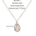 Jewelry wholesale Factory Direct Sale Irregular Multicolor Nature Stone Oval Chain Necklaces