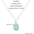 Jewelry wholesale Factory Direct Sale Irregular Multicolor Nature Stone Oval Chain Necklaces