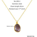 Jewelry wholesale Factory Direct Sale Irregular Multicolor Nature Stone Oval Chain Necklaces
