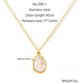 Jewelry wholesale Factory Direct Sale Irregular Multicolor Nature Stone Oval Chain Necklaces