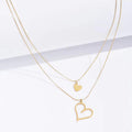 Jewelry wholesale Hot Sale Heart Pendants Double Layer Chains Graceful Design Necklaces
