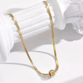 Jewelry wholesale New Arrival Disco Ball Bead Pendant Flat Snake Chain Necklaces
