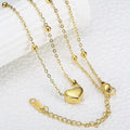 Jewelry wholesale New Arrival High Polish Heart Pendant Beads Oval Link Chain Necklaces