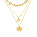 Jewelry wholesale New Arrival Octagram Asterism Star Pendant Three Layer Bowknot Necklaces