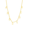 Jewelry wholesale Simple Elegant Jewelry PVD Good Luck Letter Pendant Necklaces
