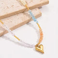 Jewelry wholesale Wholesale Beads Chain Heart Pendant Necklaces