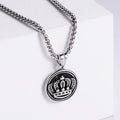 Jewelry wholesale Wholesale Crown Carve Round Shape Pendant Square Pearl Chain Necklace