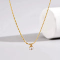 Jewelry wholesale Wholesale Dainty Graceful Zircon Pendant Beads Link Chain Necklaces