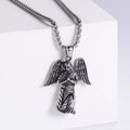 Jewelry wholesale Wholesale Deity Angle Casting Pendant Square Pearl Chain Necklaces