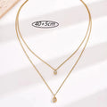 Jewelry wholesale Wholesale Double Layer Chains Zircon Pendant Graceful Necklaces