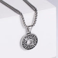 Jewelry wholesale Wholesale Hollow Out Round Floral Pendant Stainless Steel Necklaces