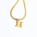 Jewelry wholesale Wholesale Letter Pendant Flat Snake Stainless steel Necklaces