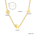 Jewelry wholesale Classic Christmas Jewelry 18K Gold Plated Zircon Elk Pendant Necklace