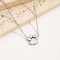 Jewelry wholesale Hot sale Cute Dog Paw Shape Pendant Oval Chain Necklaces