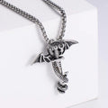 Jewelry wholesale Wholesale Dragon Wrapped Around The Sword Pendant Casting Necklaces
