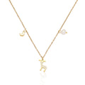 Jewelry wholesale New Arrival Charm Jewelry Pearl Moon Christmas Pendant Necklace