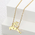 Jewelry wholesale Wholesale Jewelry 18K Gold Plated Santa Claus Elk Pendant Necklace
