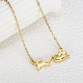 Jewelry wholesale Wholesale Jewelry 18K Gold Plated Santa Claus Elk Pendant Necklace