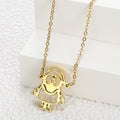 Jewelry wholesale Wholesale Jewelry 18K Gold Plated Santa Claus Elk Pendant Necklace