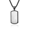 Classic Wholesale Fine Jewelry Stainless Steel Black Plated Ripple Pattern Geometric Shape Pendants For Necklaces Accessories WAN4 Jewelry