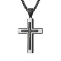 Vintage Hip Hop Fashion Jewelry Stainless Steel Zirconia Cross Charm Pendants PVD Necklaces Accessories Mens Fine Pendant WAN4 Jewelry