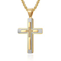 Vintage Hip Hop Fashion Jewelry Stainless Steel Zirconia Cross Charm Pendants PVD Necklaces Accessories Mens Fine Pendant WAN4 Jewelry