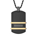 Hip Hop Men Jewelry Stainless Steel Double Row Zircon Geometric Pendants For Necklaces Accessories Black Plated Charms Pendant WAN4 Jewelry