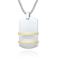Hip Hop Men Jewelry Stainless Steel Double Row Zircon Geometric Pendants For Necklaces Accessories Black Plated Charms Pendant WAN4 Jewelry