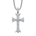 Jewelry wholesale Explosive zirconia rhinestone cross fine men's pendant necklace