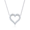 Jewelry wholesale New Arrival 925 Silver Jewelry Hollow Out Moissanite Heart Pendant