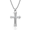 High Quality Punk Fashion Jewelry 316L Stainless Steel Zircon Star Pattern Cross Pendants For Necklaces Accessories PVD Pendant WAN4 Jewelry