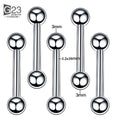 Unisex HIP HOP Style Classic Jewelry G23 Titanium Anti Allergy Nose Ear Lip Tongue Rings Piercing Eyebrow Stud Body Piercings WAN4 Jewelry