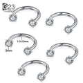 Unisex HIP HOP Style Classic Jewelry G23 Titanium Anti Allergy Nose Ear Lip Tongue Rings Piercing Eyebrow Stud Body Piercings WAN4 Jewelry
