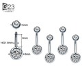 Unisex HIP HOP Style Classic Jewelry G23 Titanium Anti Allergy Nose Ear Lip Tongue Rings Piercing Eyebrow Stud Body Piercings WAN4 Jewelry