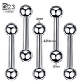 Unisex HIP HOP Style Classic Jewelry G23 Titanium Anti Allergy Nose Ear Lip Tongue Rings Piercing Eyebrow Stud Body Piercings WAN4 Jewelry