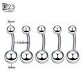 Unisex HIP HOP Style Classic Jewelry G23 Titanium Anti Allergy Nose Ear Lip Tongue Rings Piercing Eyebrow Stud Body Piercings WAN4 Jewelry