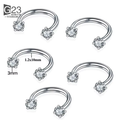 Unisex HIP HOP Style Classic Jewelry G23 Titanium Anti Allergy Nose Ear Lip Tongue Rings Piercing Eyebrow Stud Body Piercings WAN4 Jewelry
