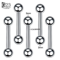 Unisex HIP HOP Style Classic Jewelry G23 Titanium Anti Allergy Nose Ear Lip Tongue Rings Piercing Eyebrow Stud Body Piercings WAN4 Jewelry