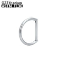 Popular Zircon D Shaped Nose Ear Lip Cartilage Rings Fashion Body Jewelry For Gift G23 Titanium Anti Allergy Piercings WAN4 Jewelry