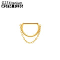 Popular Zircon D Shaped Nose Ear Lip Cartilage Rings Fashion Body Jewelry For Gift G23 Titanium Anti Allergy Piercings WAN4 Jewelry