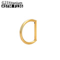 Popular Zircon D Shaped Nose Ear Lip Cartilage Rings Fashion Body Jewelry For Gift G23 Titanium Anti Allergy Piercings WAN4 Jewelry