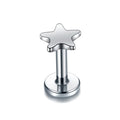 Wholesale Fashion G23 Titanium Threaded Ear Spiral Studs 16G Star Moon Lightning Cartilage Earrings Body Jewelry Piercing WAN4 Jewelry