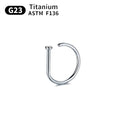 Classic Unisex Nose Ring D Shaped Tragus Helix Stud Hoop Earring Septum Rings Wholesale Body Jewelry G23 Titanium Piercings WAN4 Jewelry