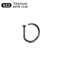 Classic Unisex Nose Ring D Shaped Tragus Helix Stud Hoop Earring Septum Rings Wholesale Body Jewelry G23 Titanium Piercings WAN4 Jewelry