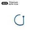 Classic Unisex Nose Ring D Shaped Tragus Helix Stud Hoop Earring Septum Rings Wholesale Body Jewelry G23 Titanium Piercings WAN4 Jewelry