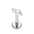 Stylish Astm F136 Titanium Rhombus Crystal Stud Piercings Cartilage Tragus Earrings Lip Ring Helix Jewelry Piercing WAN4 Jewelry