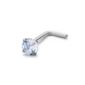 Trendy G23 ASTM F136 Nose Pin Nose Stud Nostril Piercing Zircon L Shape Nasal Ring Earrings Jewelry Body Piercings WAN4 Jewelry